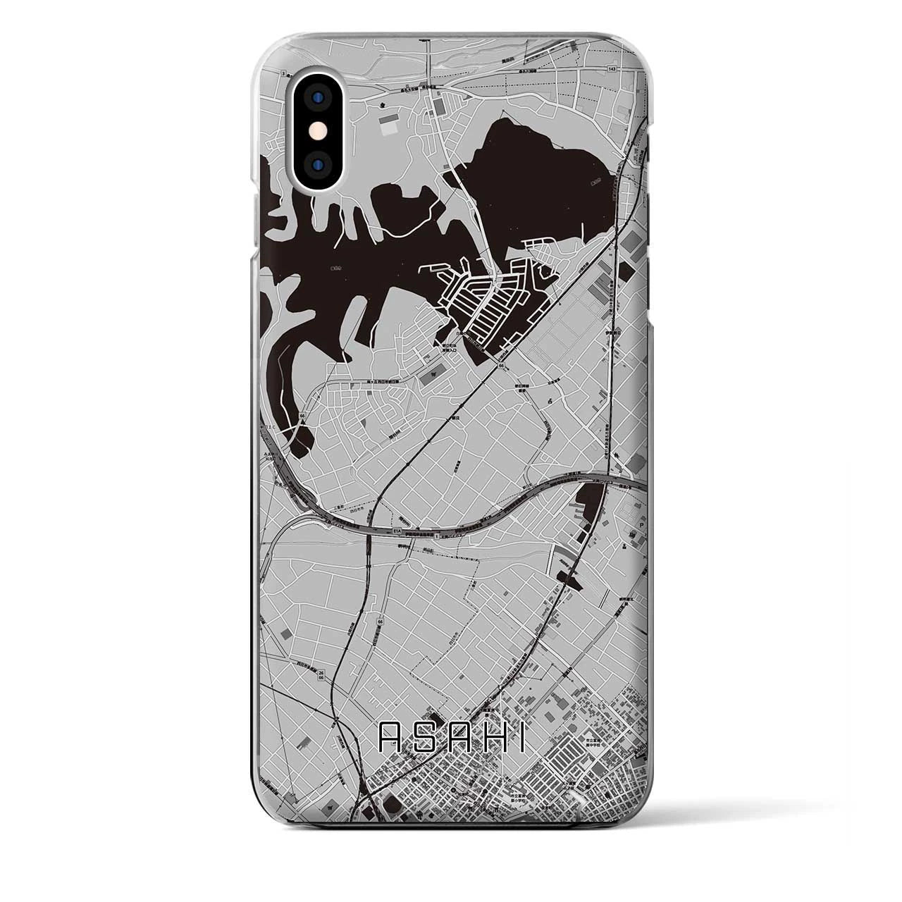 【朝日(三重県)】地図柄iPhoneケース(クリアタイプ)