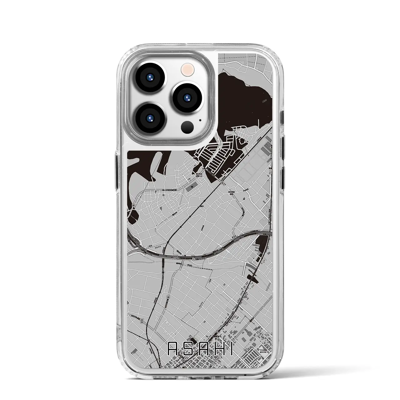 【朝日(三重県)】地図柄iPhoneケース(MagSafeタイプ)