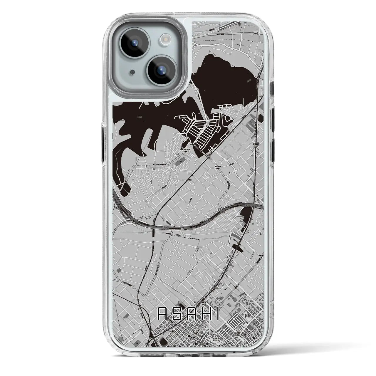 【朝日(三重県)】地図柄iPhoneケース(MagSafeタイプ)