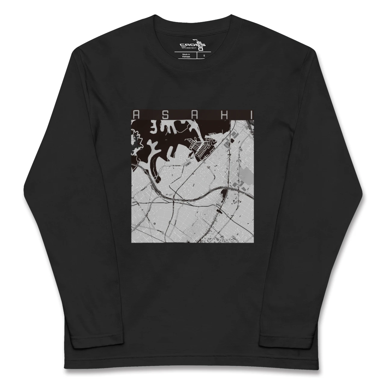 【朝日(三重県)】地図柄ロングスリーブTシャツ