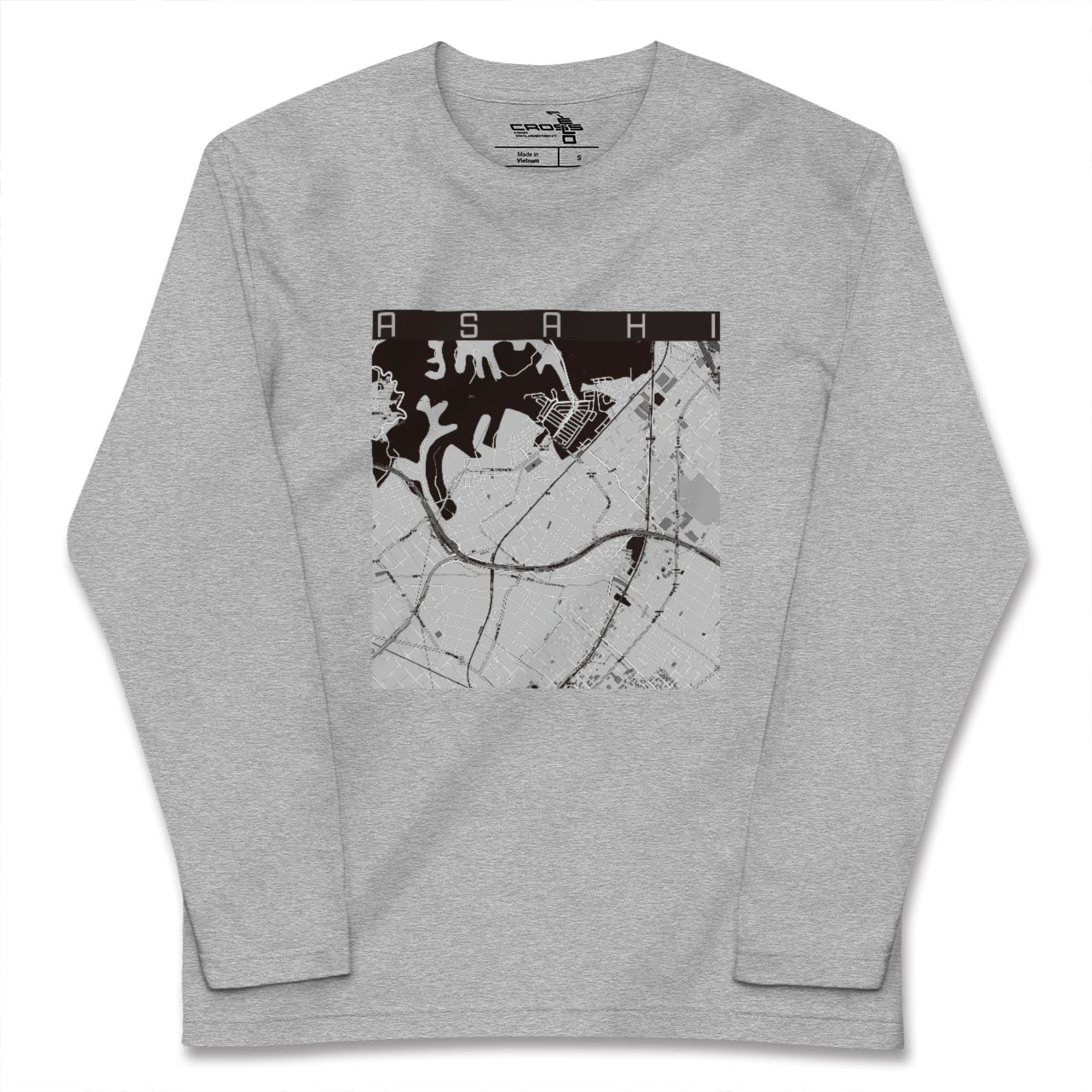 【朝日(三重県)】地図柄ロングスリーブTシャツ