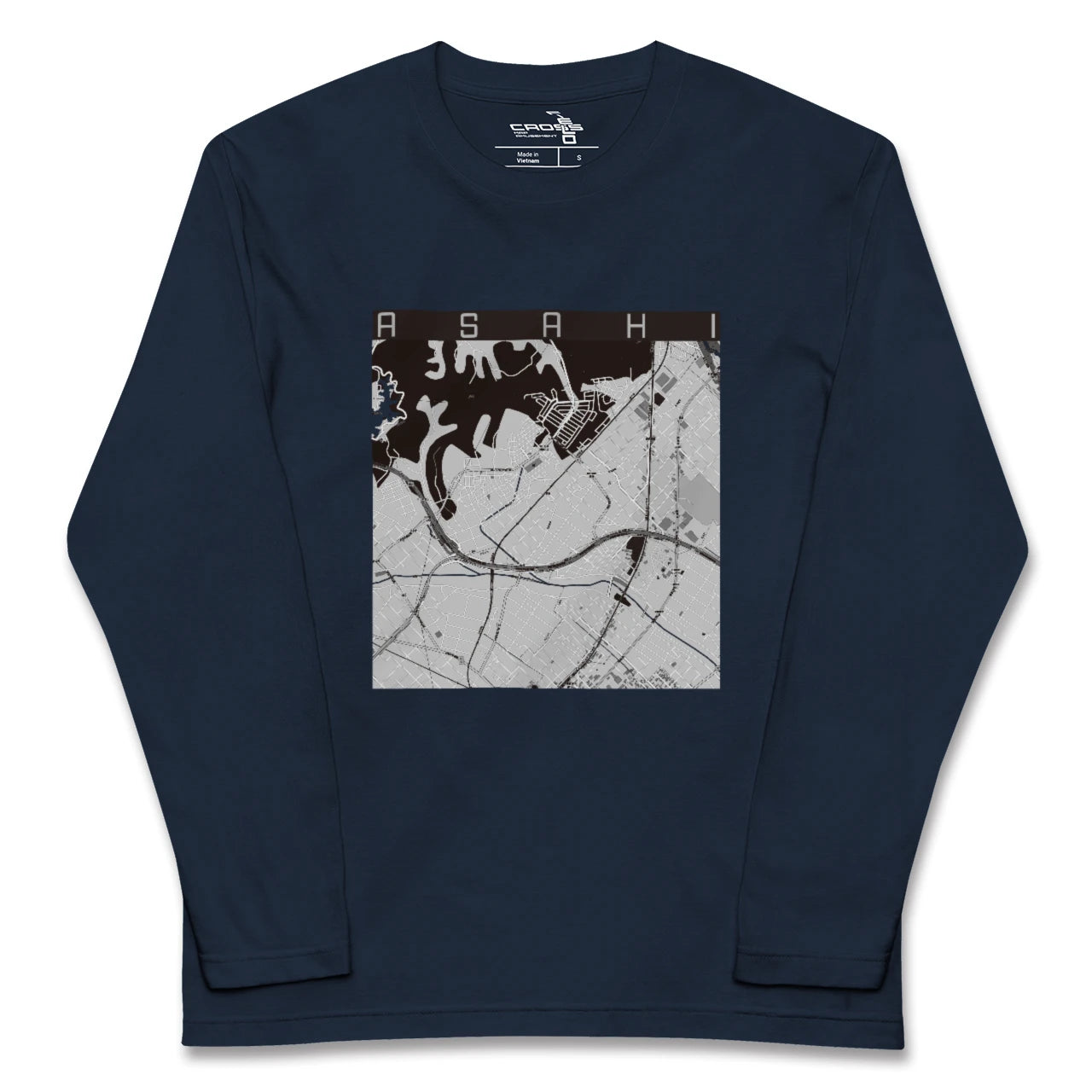 【朝日(三重県)】地図柄ロングスリーブTシャツ