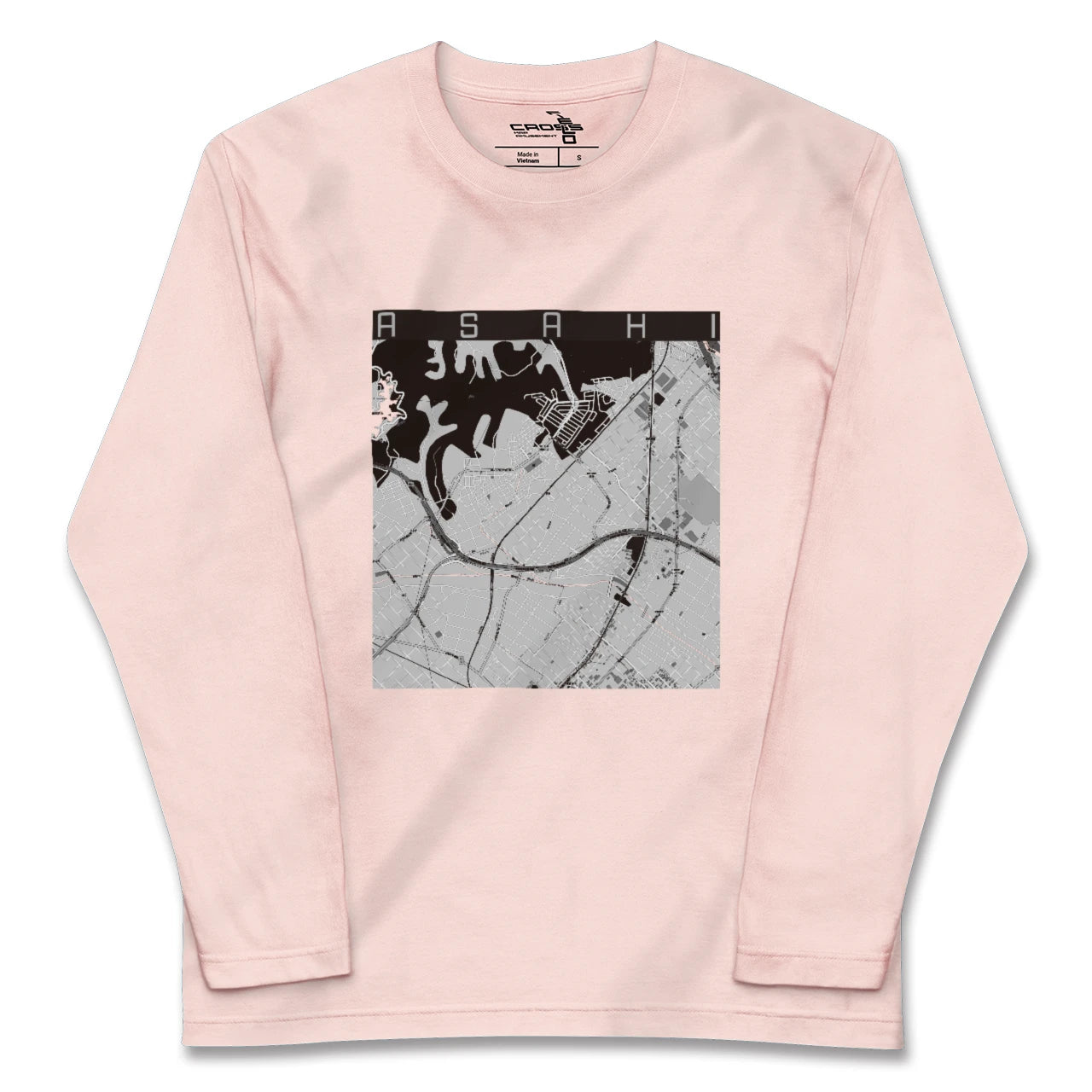 【朝日(三重県)】地図柄ロングスリーブTシャツ