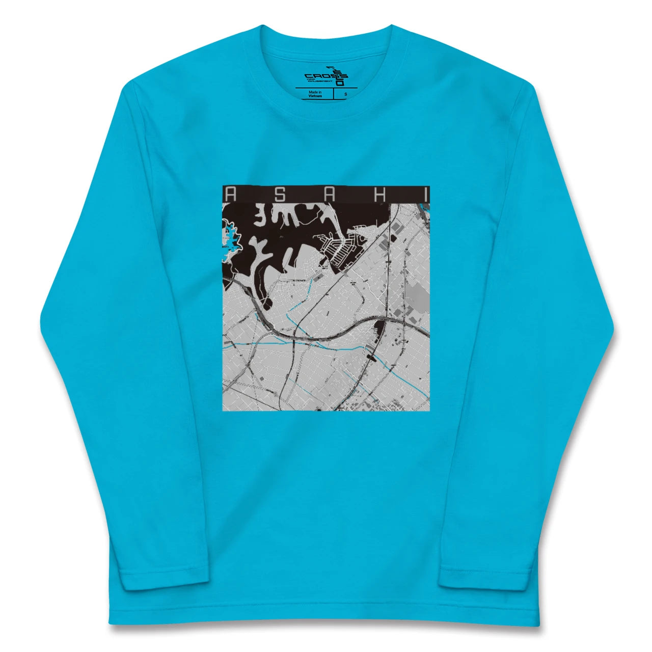 【朝日(三重県)】地図柄ロングスリーブTシャツ