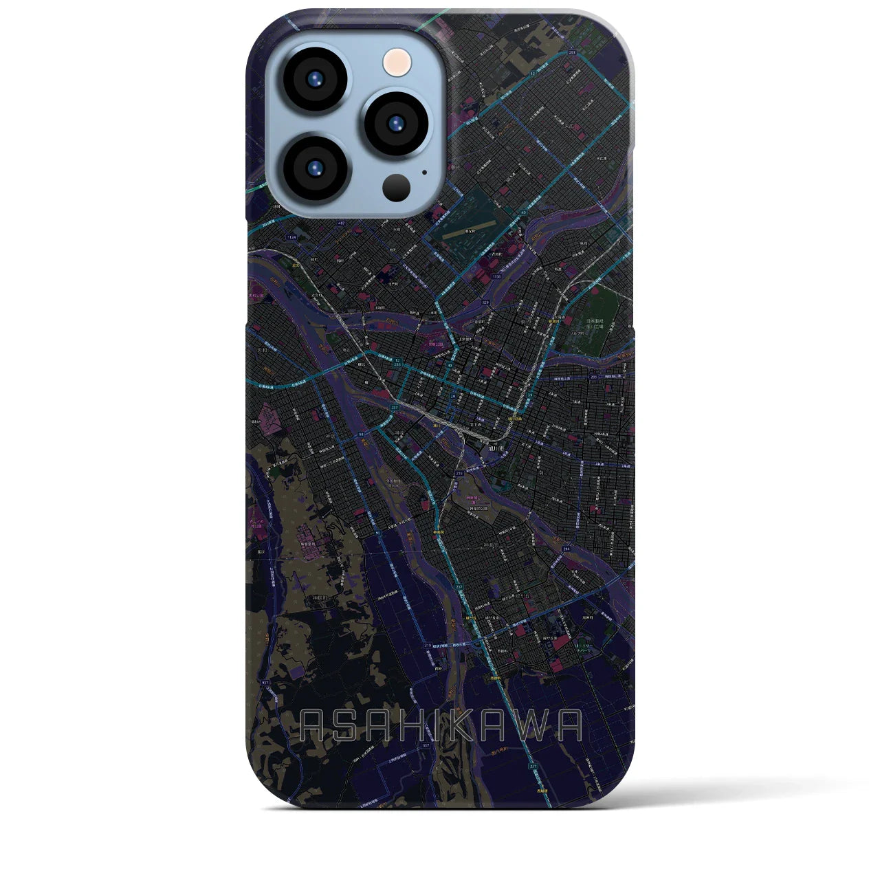 【旭川(北海道)】地図柄iPhoneケース(バックカバータイプ)