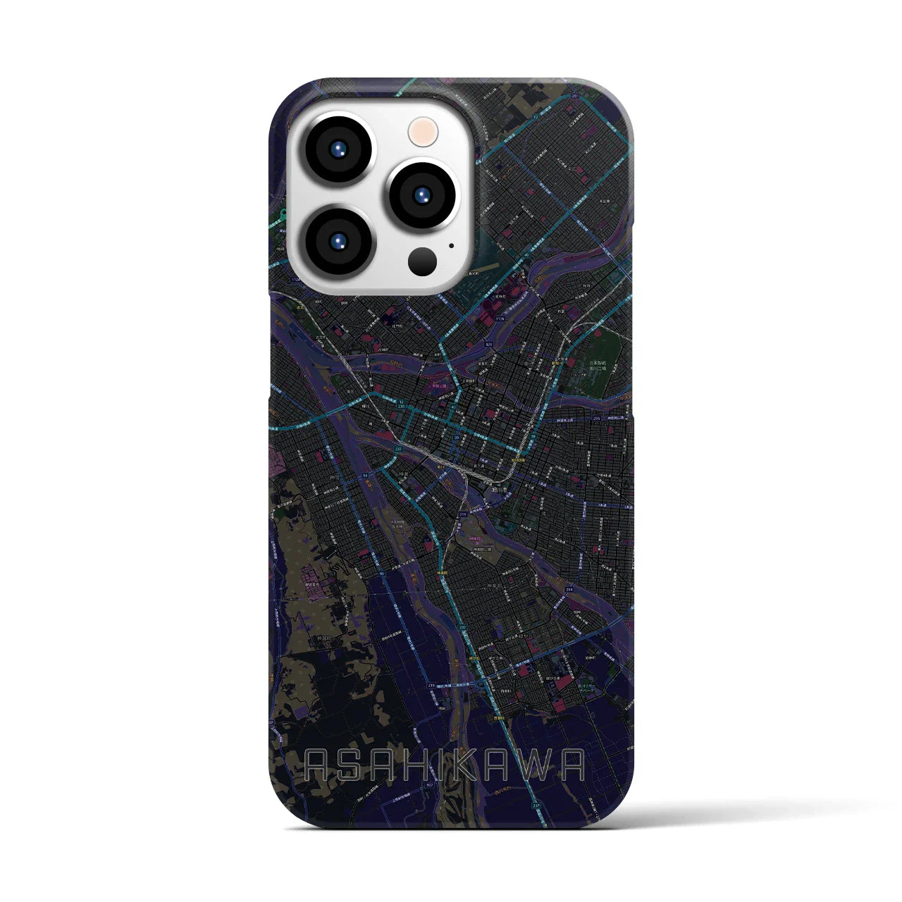 【旭川(北海道)】地図柄iPhoneケース(バックカバータイプ)