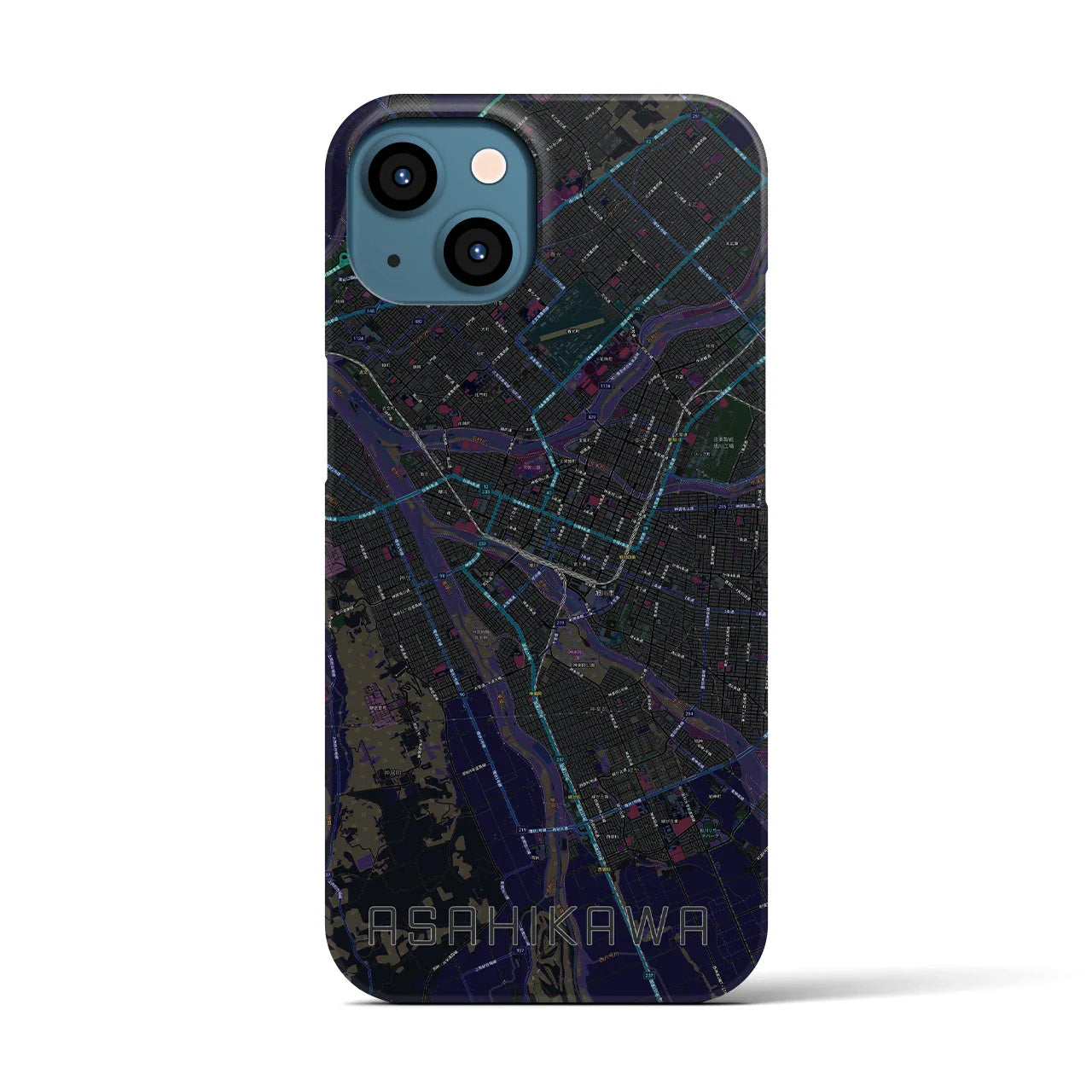 【旭川(北海道)】地図柄iPhoneケース(バックカバータイプ)