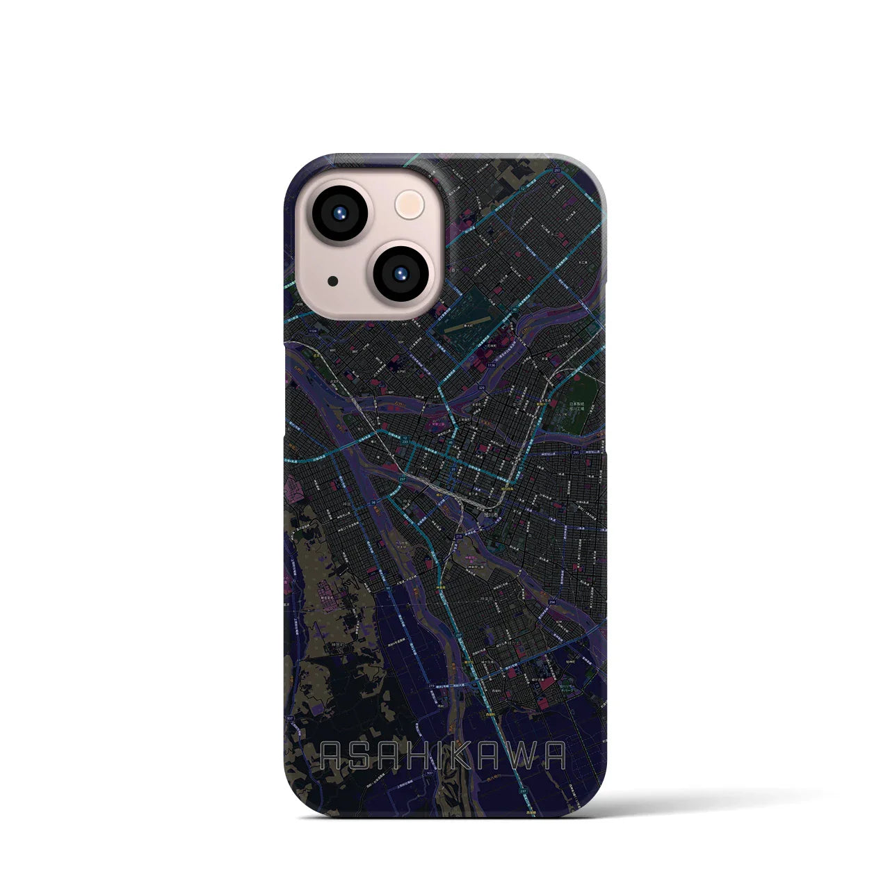 【旭川(北海道)】地図柄iPhoneケース(バックカバータイプ)