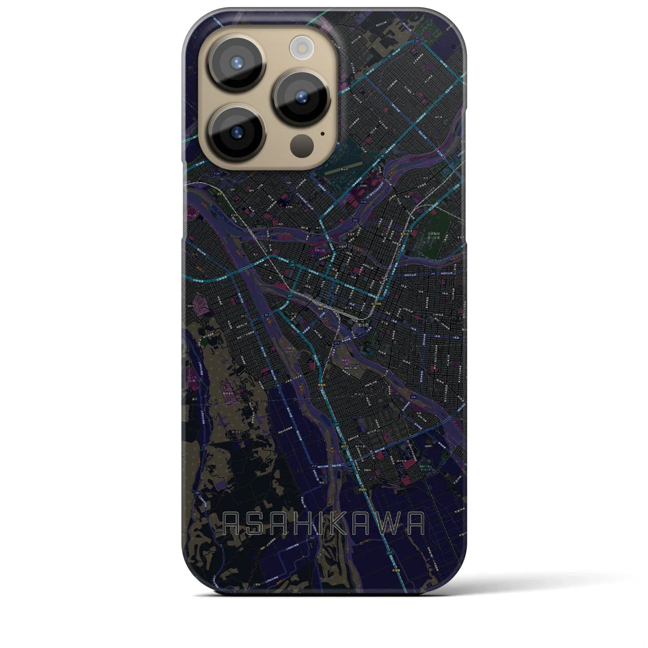 【旭川(北海道)】地図柄iPhoneケース(バックカバータイプ)