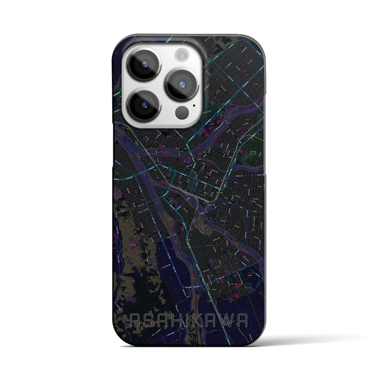 【旭川(北海道)】地図柄iPhoneケース(バックカバータイプ)