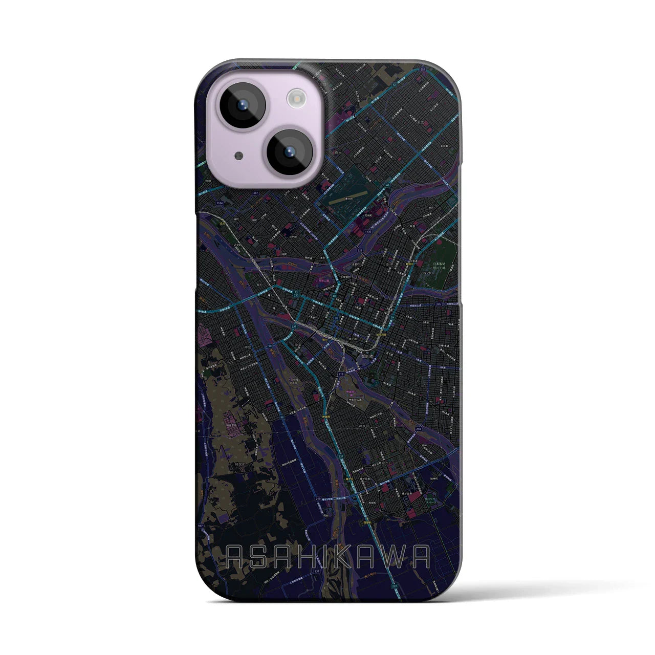 【旭川(北海道)】地図柄iPhoneケース(バックカバータイプ)