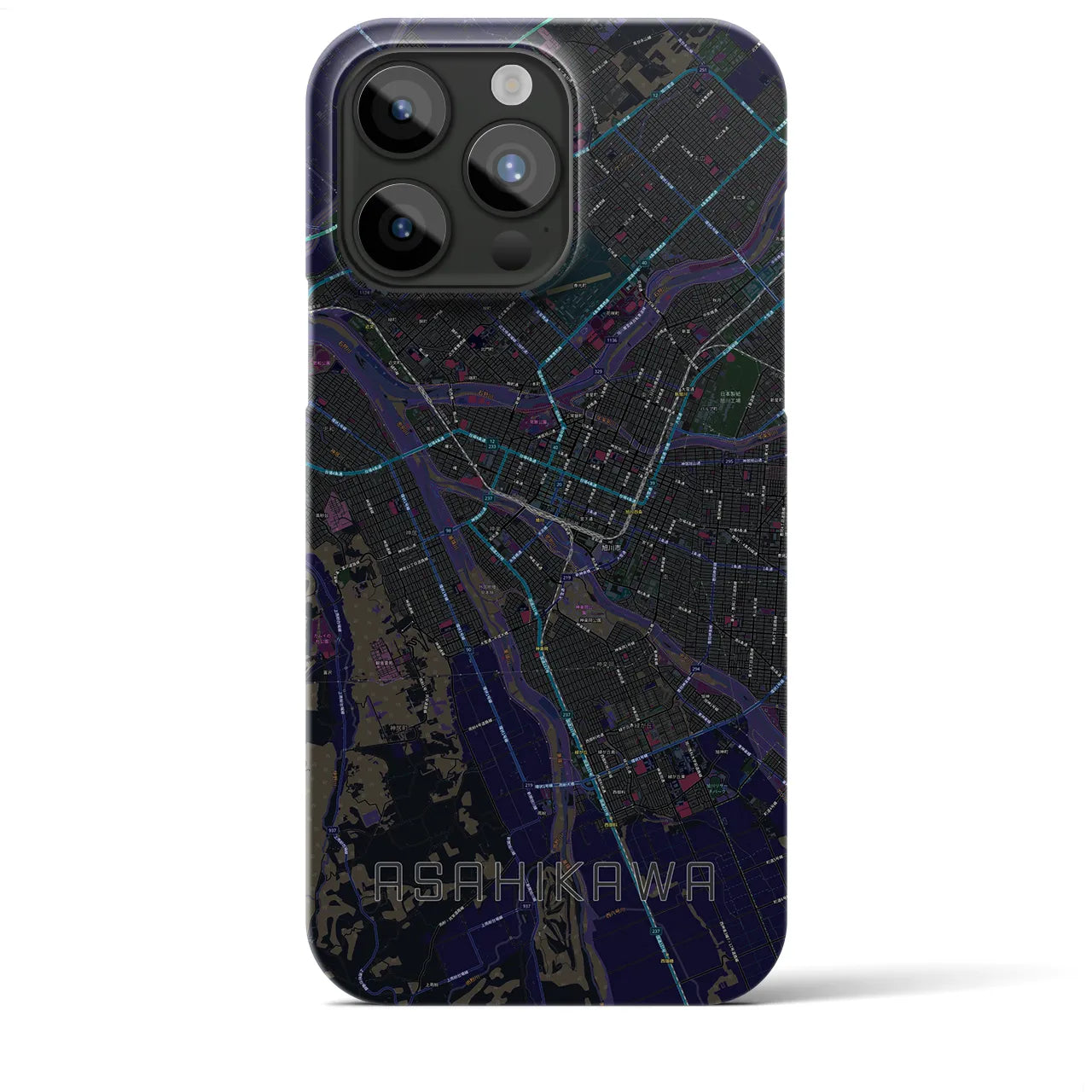 【旭川(北海道)】地図柄iPhoneケース(バックカバータイプ)