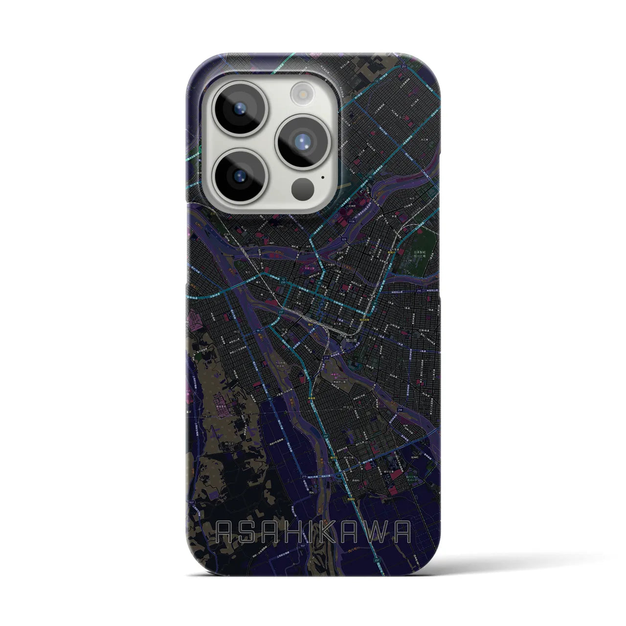 【旭川(北海道)】地図柄iPhoneケース(バックカバータイプ)
