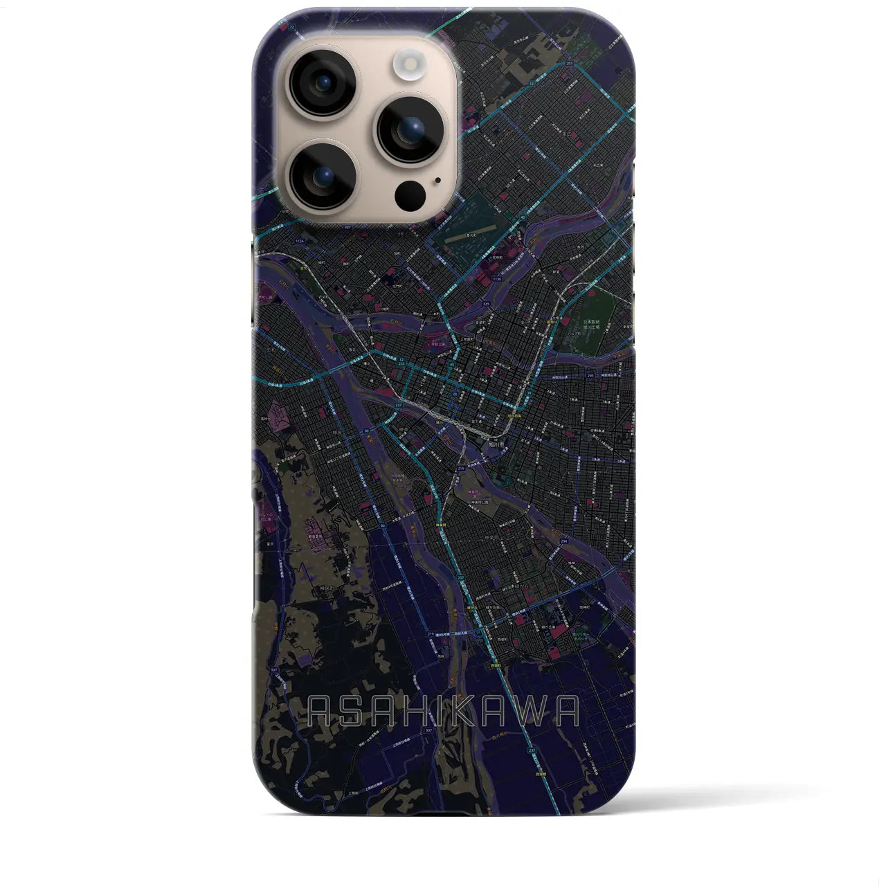 【旭川(北海道)】地図柄iPhoneケース(バックカバータイプ)