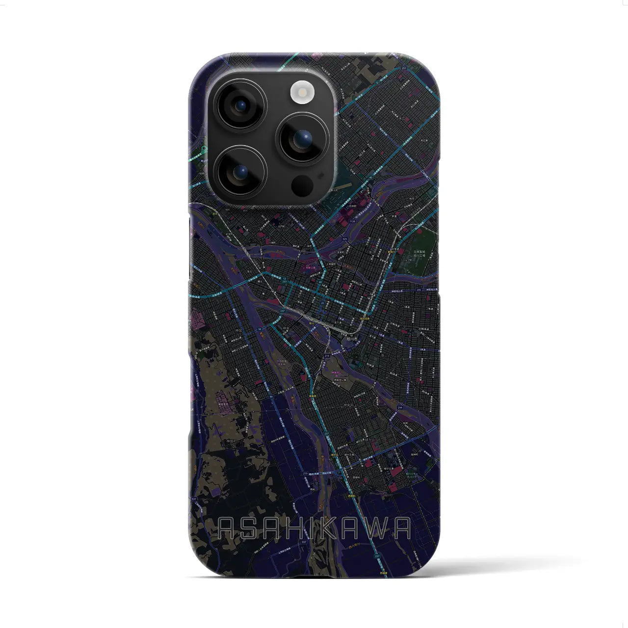 【旭川(北海道)】地図柄iPhoneケース(バックカバータイプ)