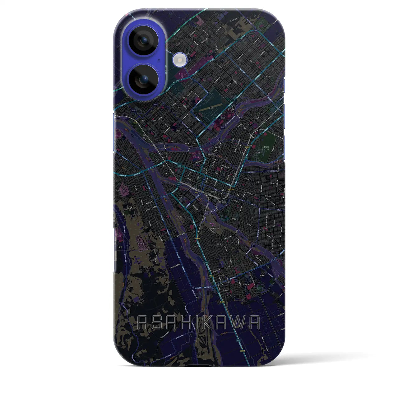 【旭川(北海道)】地図柄iPhoneケース(バックカバータイプ)