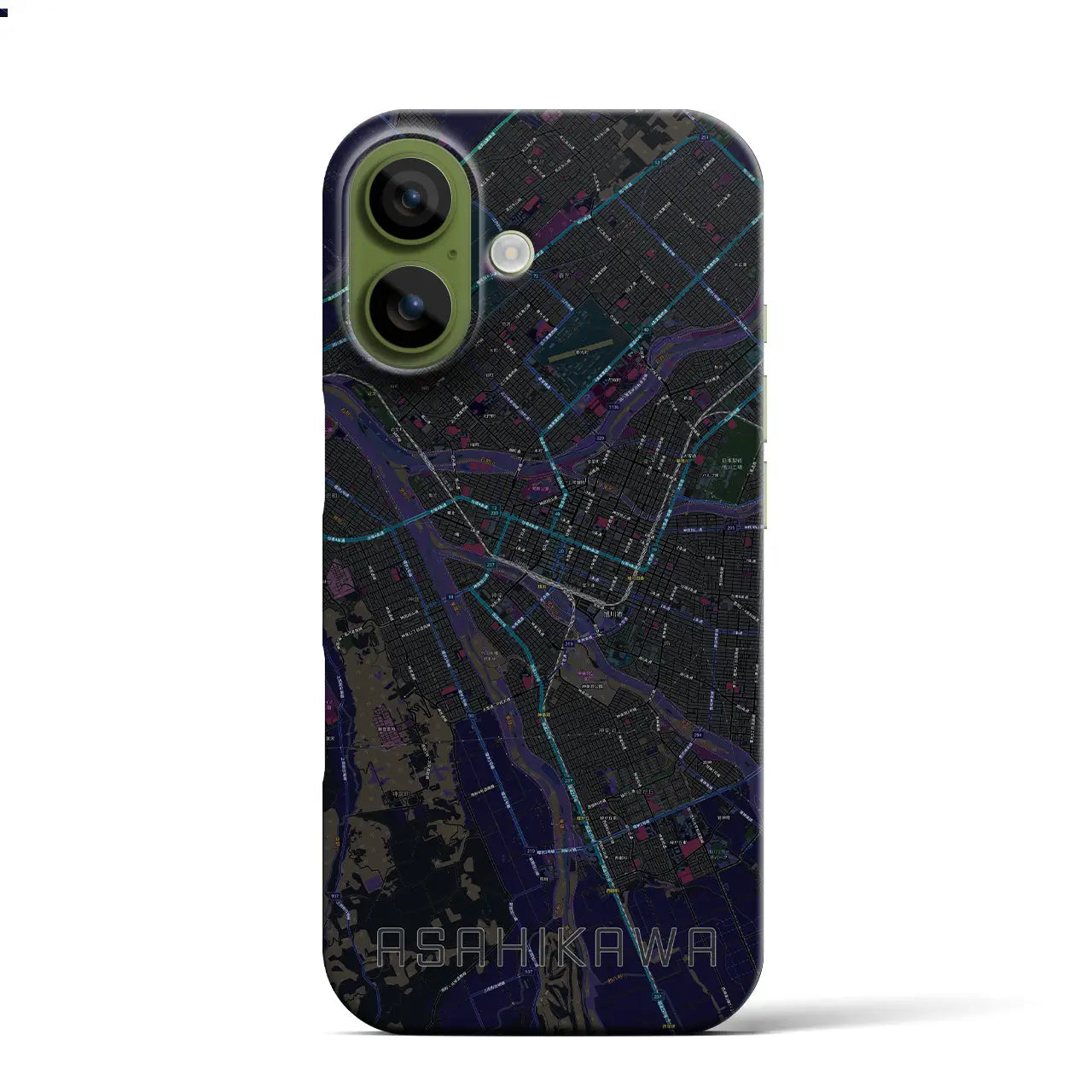 【旭川(北海道)】地図柄iPhoneケース(バックカバータイプ)