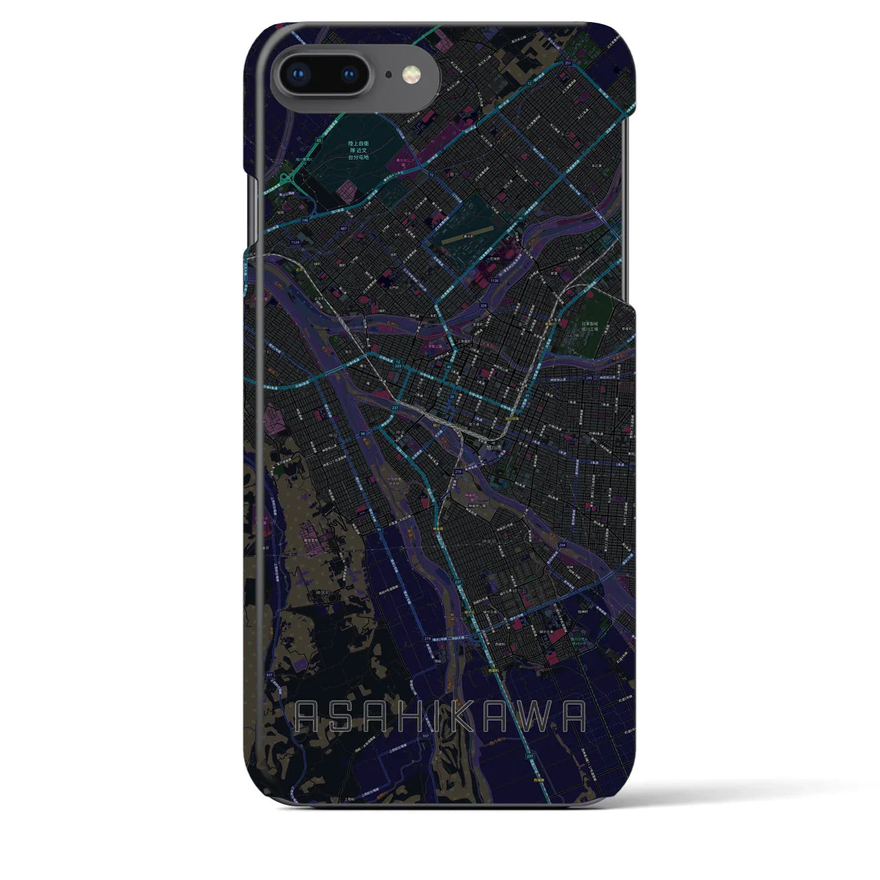 【旭川(北海道)】地図柄iPhoneケース(バックカバータイプ)