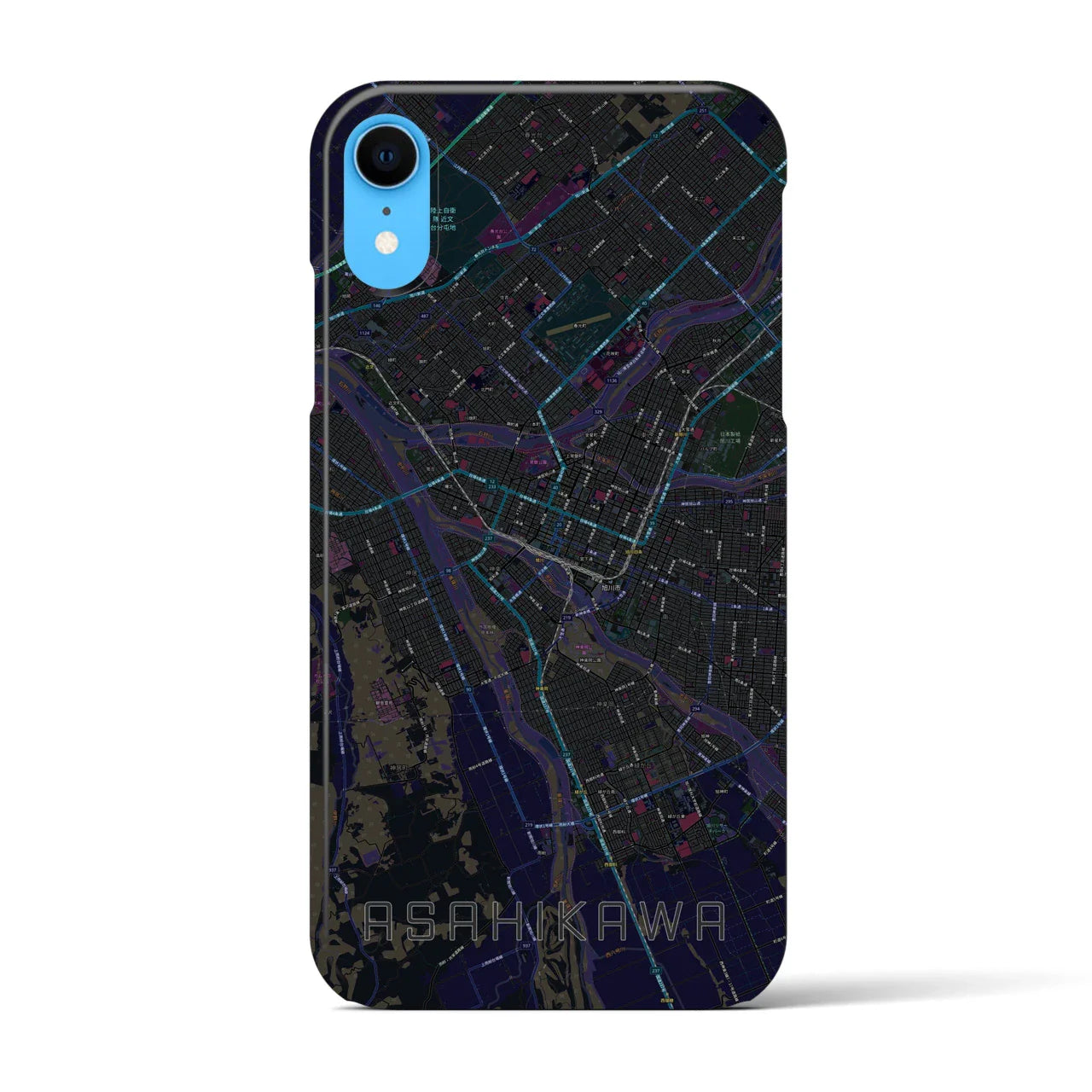 【旭川(北海道)】地図柄iPhoneケース(バックカバータイプ)