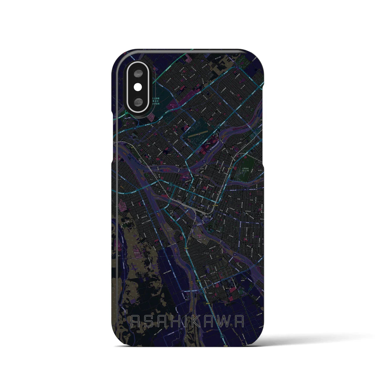 【旭川(北海道)】地図柄iPhoneケース(バックカバータイプ)