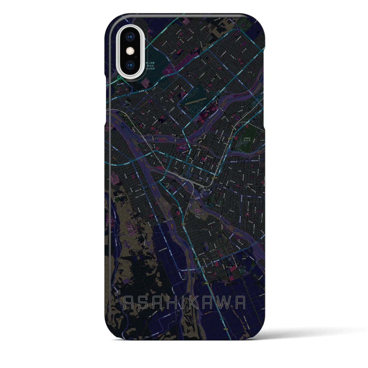 【旭川(北海道)】地図柄iPhoneケース(バックカバータイプ)