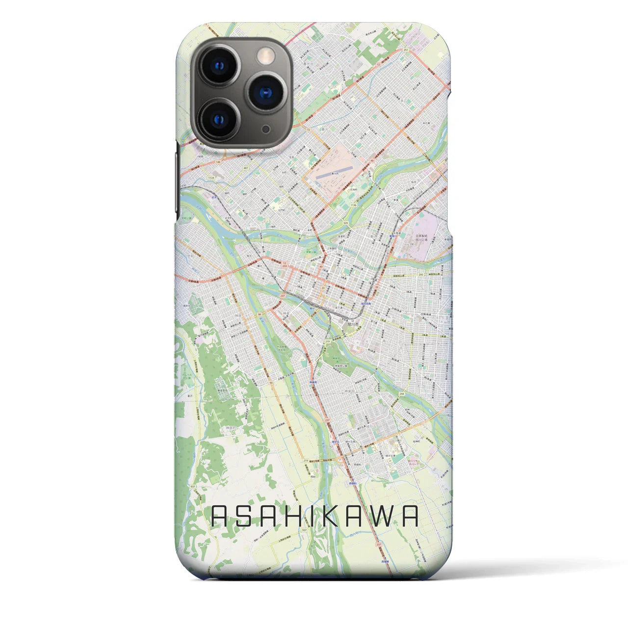 【旭川(北海道)】地図柄iPhoneケース(バックカバータイプ)