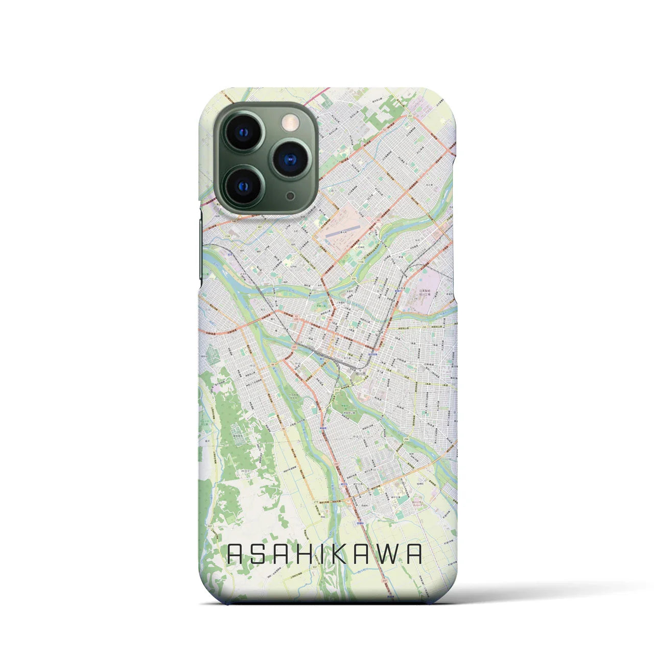 【旭川(北海道)】地図柄iPhoneケース(バックカバータイプ)