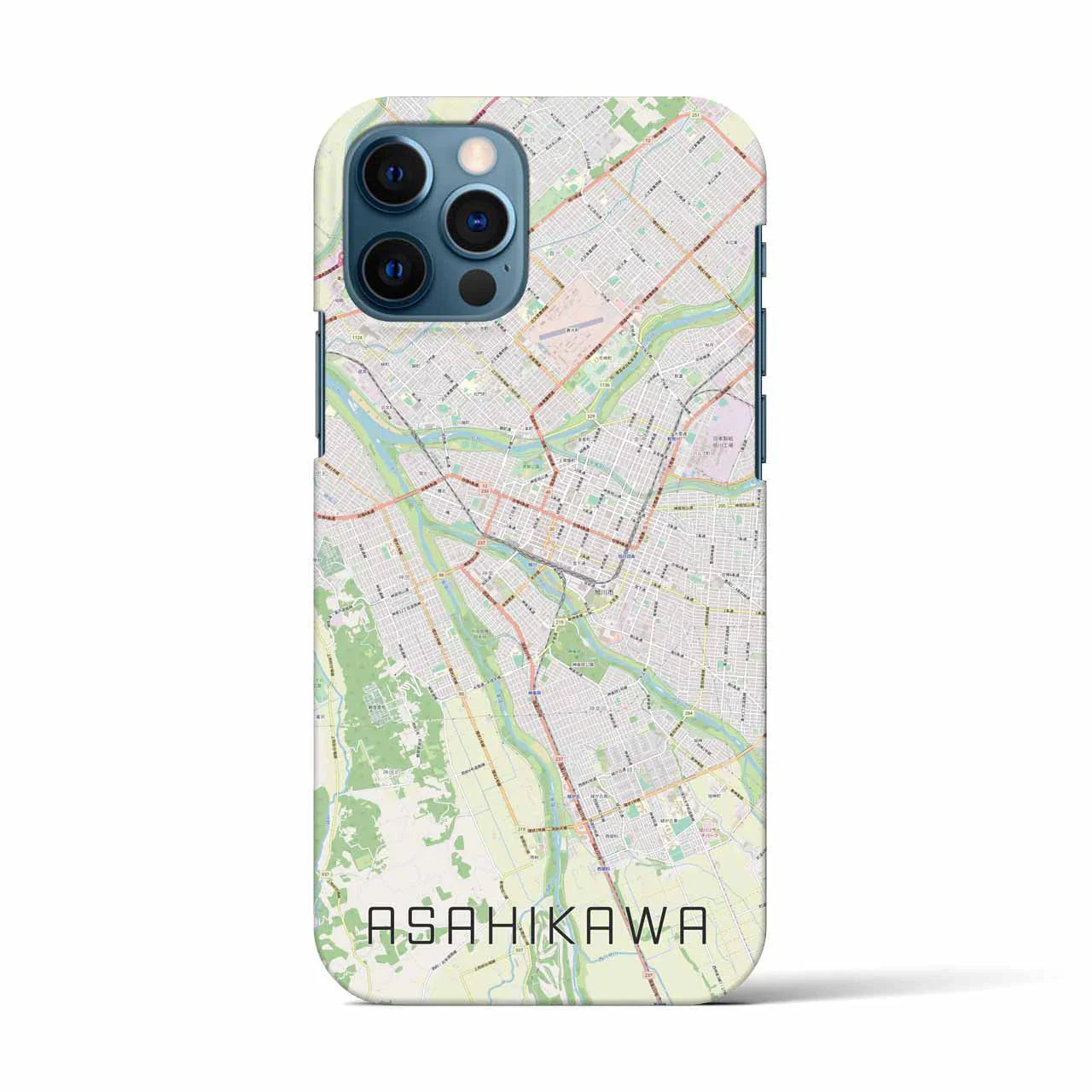 【旭川(北海道)】地図柄iPhoneケース(バックカバータイプ)