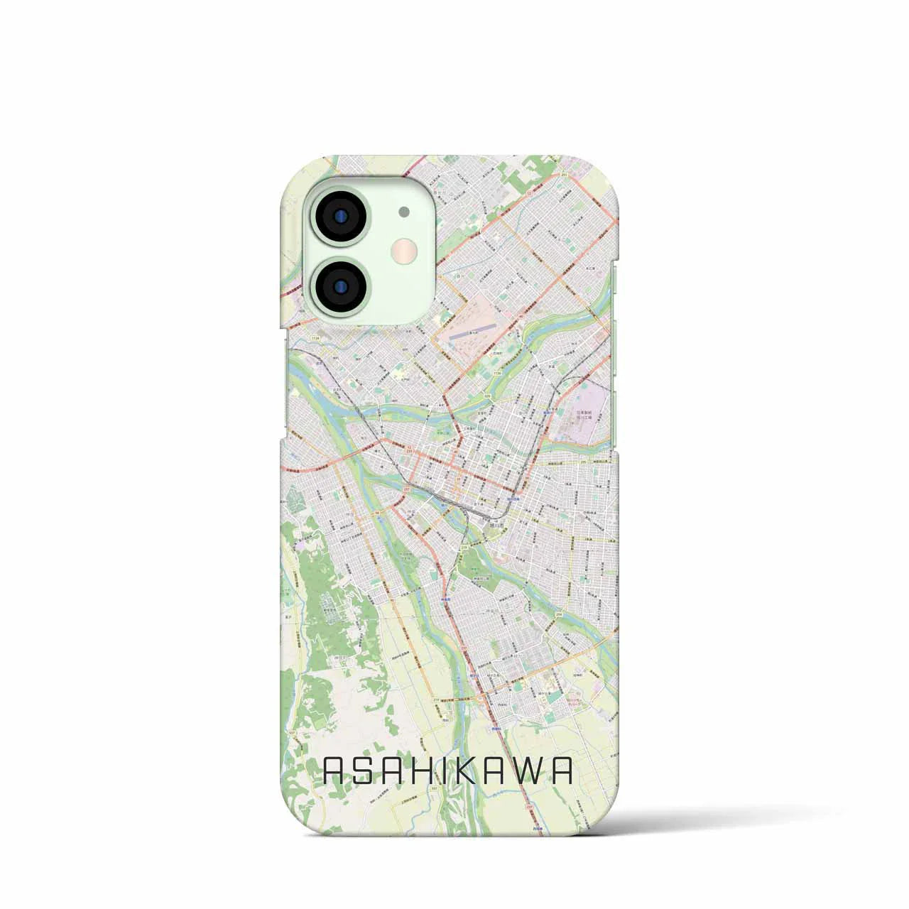 【旭川(北海道)】地図柄iPhoneケース(バックカバータイプ)