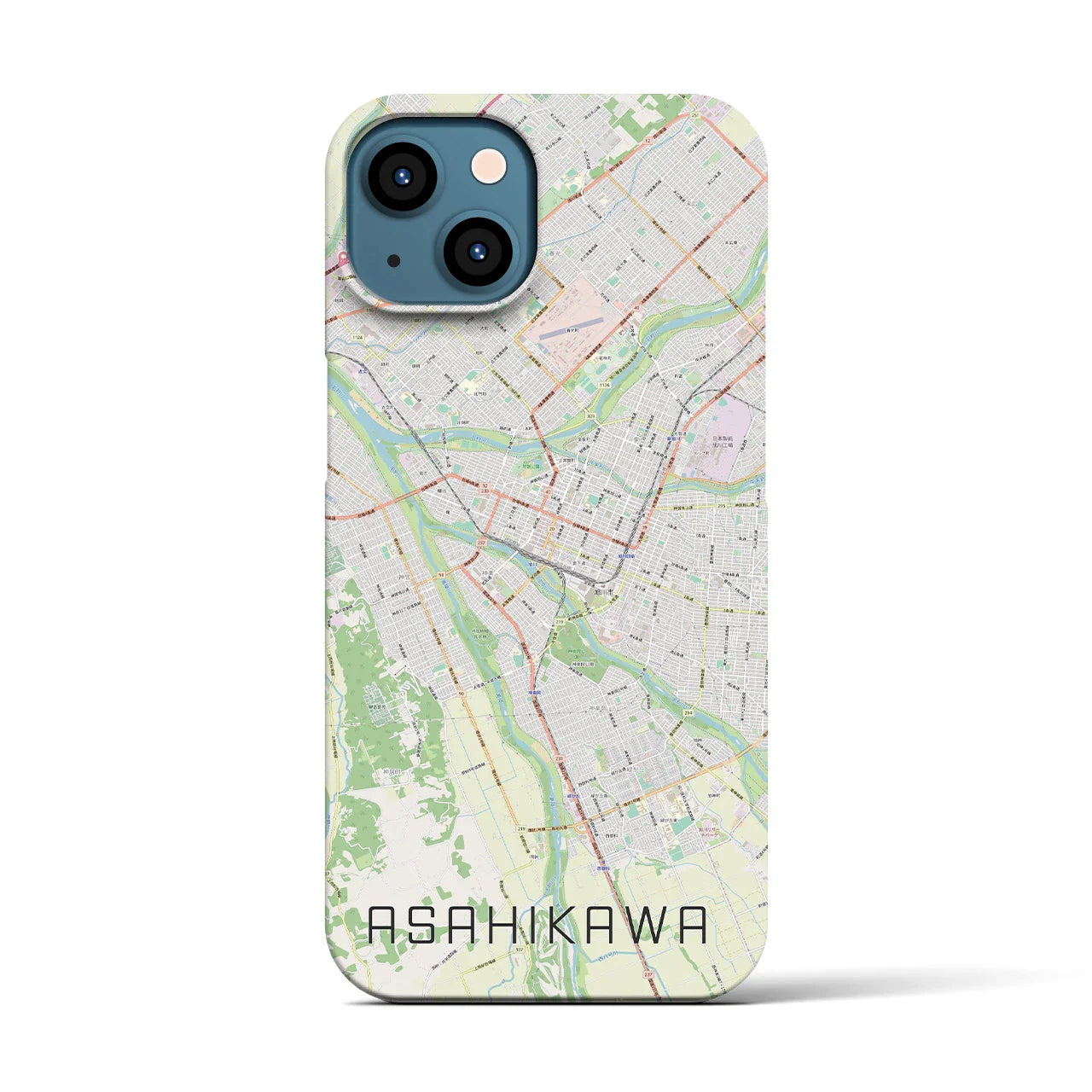 【旭川(北海道)】地図柄iPhoneケース(バックカバータイプ)