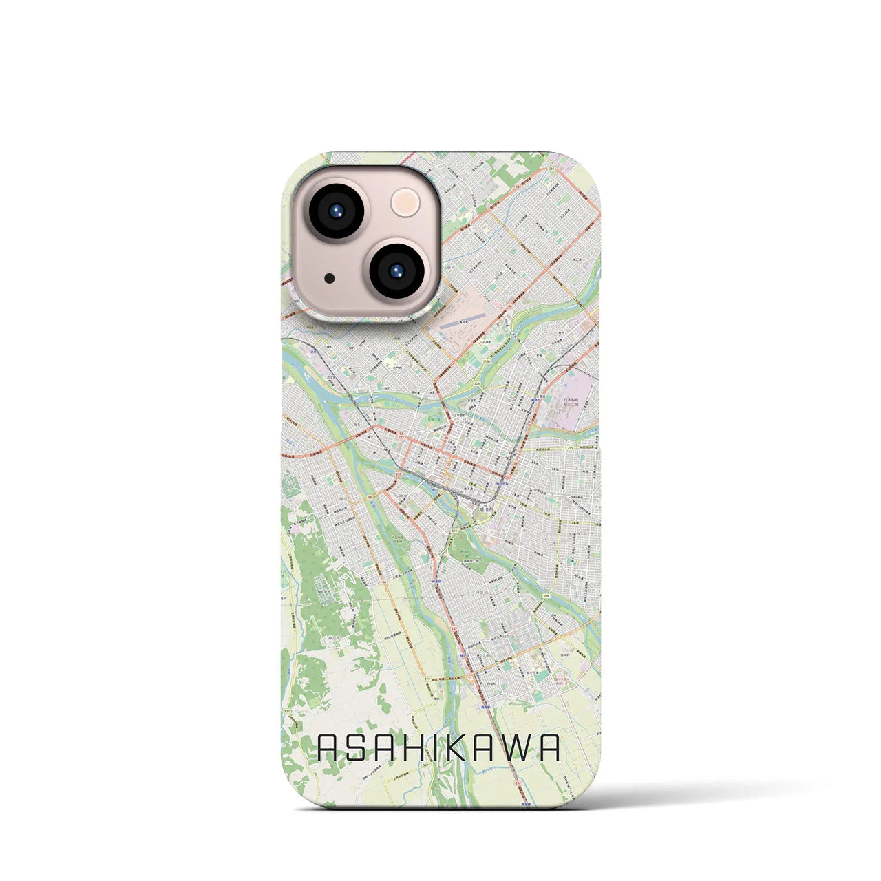【旭川(北海道)】地図柄iPhoneケース(バックカバータイプ)