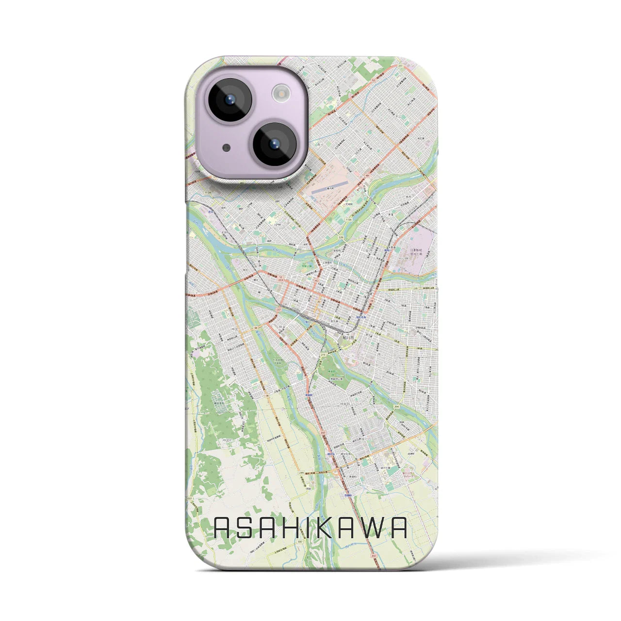 【旭川(北海道)】地図柄iPhoneケース(バックカバータイプ)