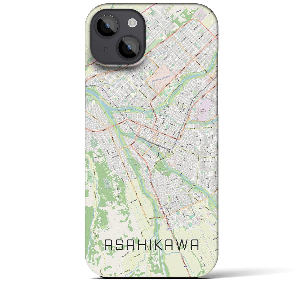 【旭川(北海道)】地図柄iPhoneケース(バックカバータイプ)