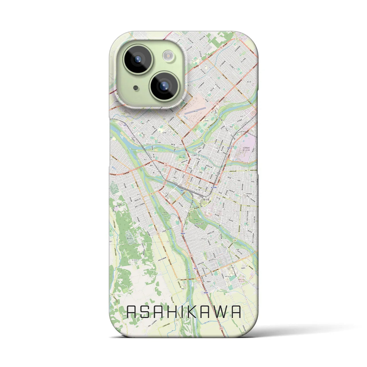 【旭川(北海道)】地図柄iPhoneケース(バックカバータイプ)