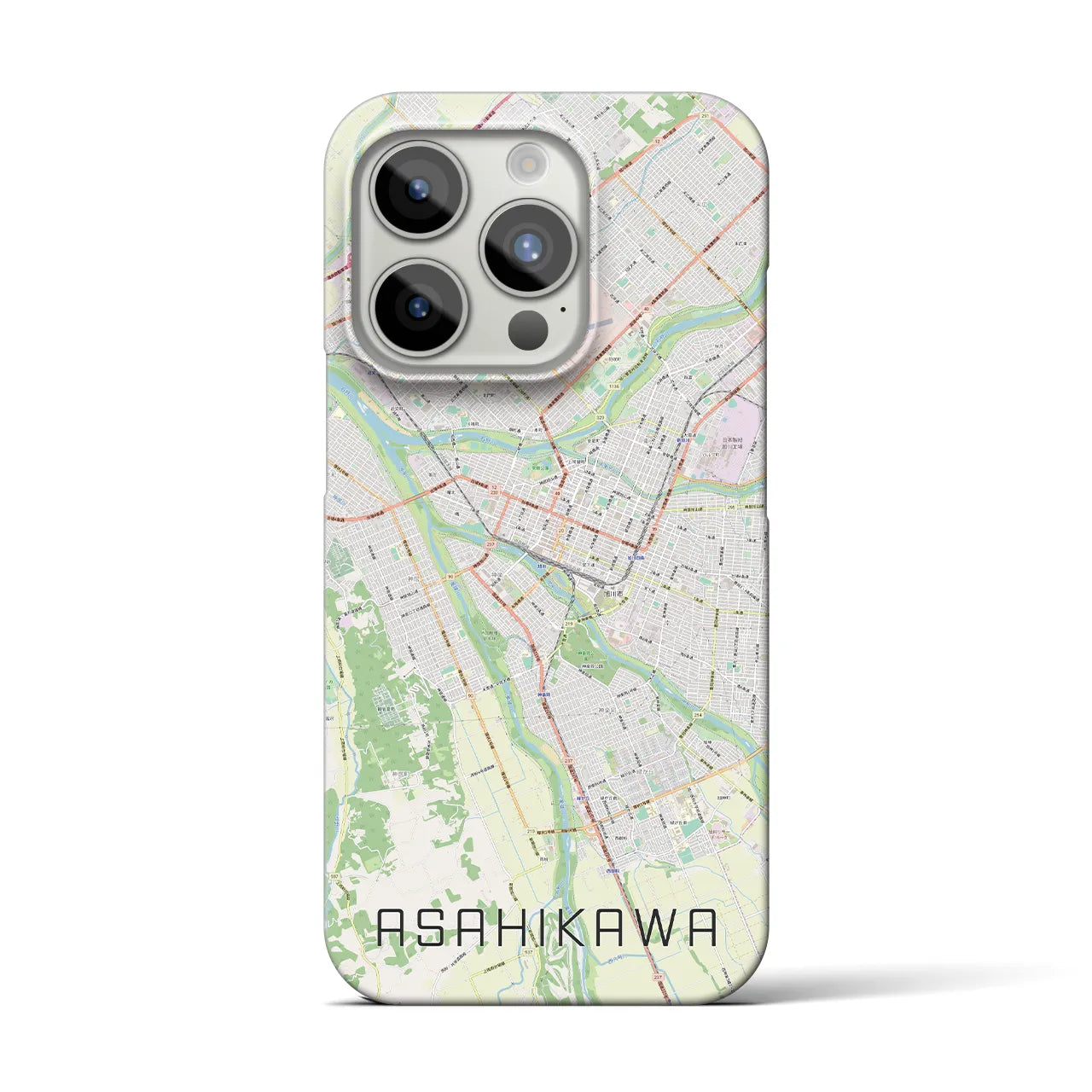 【旭川(北海道)】地図柄iPhoneケース(バックカバータイプ)