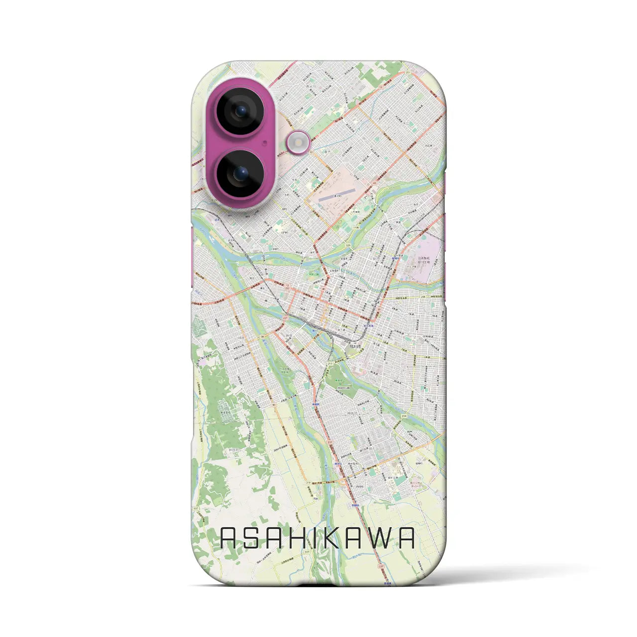 【旭川(北海道)】地図柄iPhoneケース(バックカバータイプ)