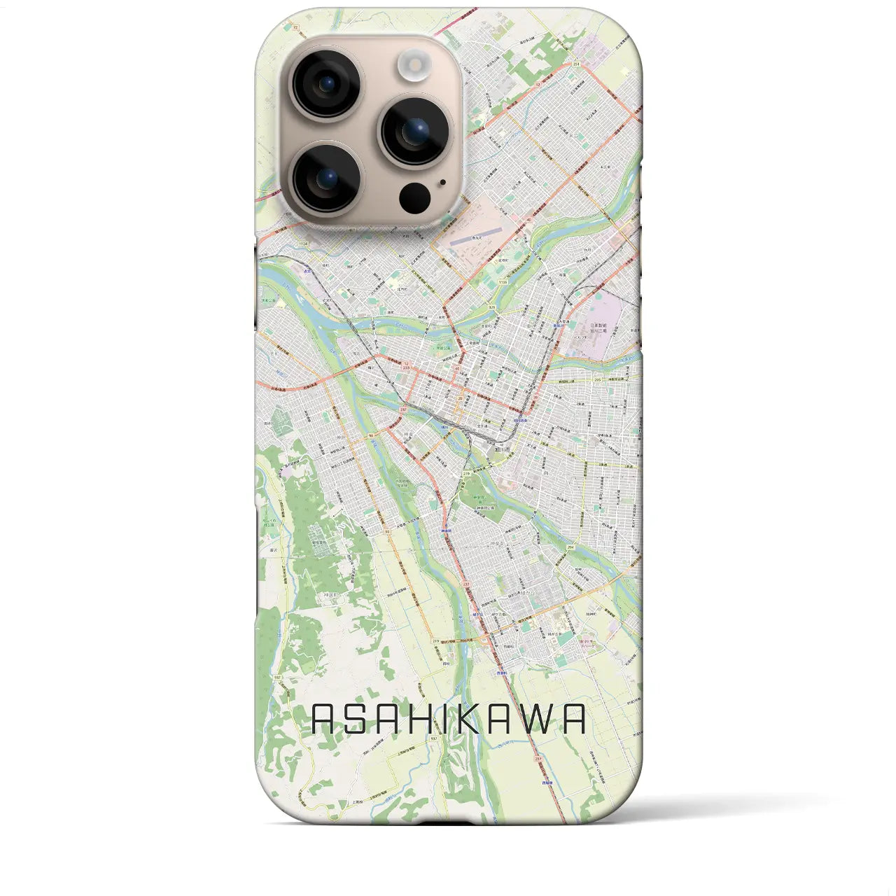 【旭川(北海道)】地図柄iPhoneケース(バックカバータイプ)