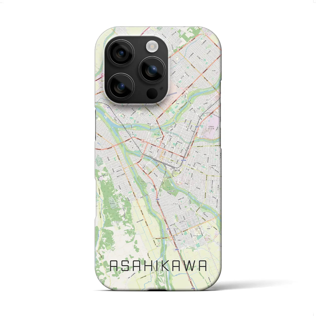 【旭川(北海道)】地図柄iPhoneケース(バックカバータイプ)