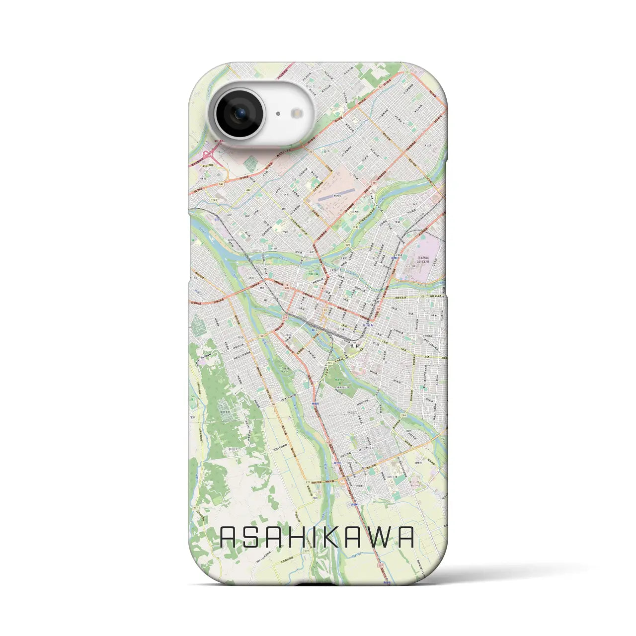 【旭川(北海道)】地図柄iPhoneケース(バックカバータイプ)