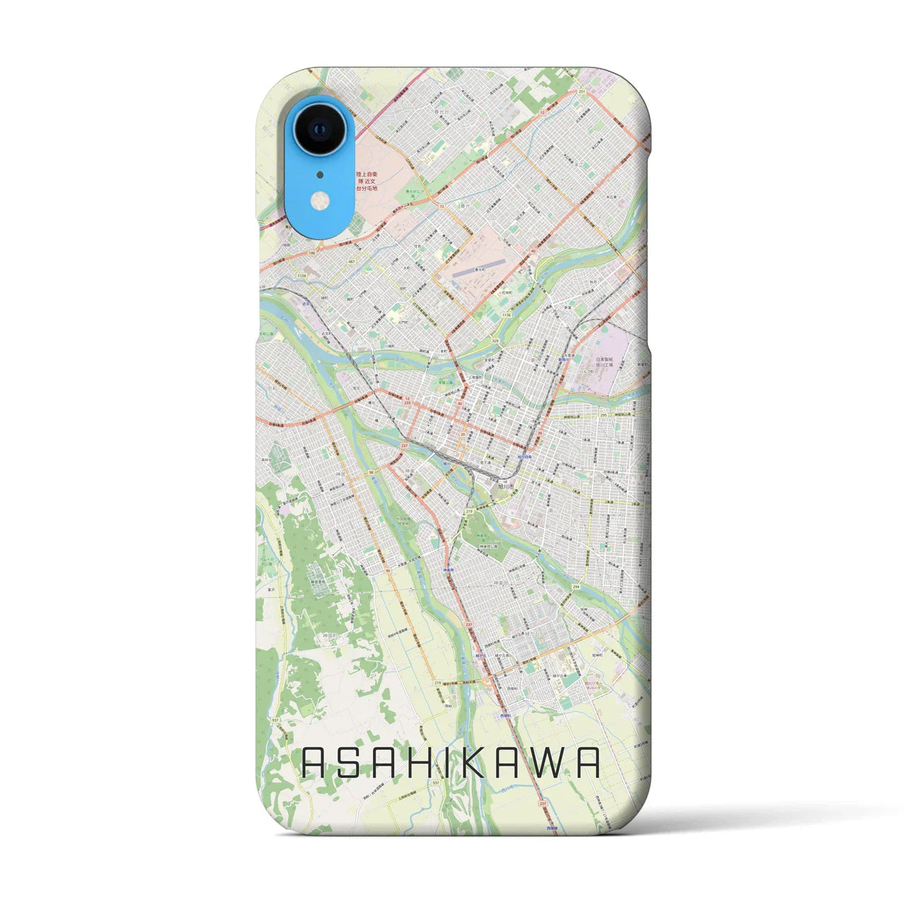 【旭川(北海道)】地図柄iPhoneケース(バックカバータイプ)