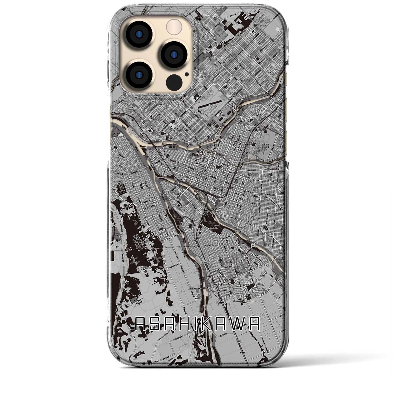 【旭川(北海道)】地図柄iPhoneケース(クリアタイプ)