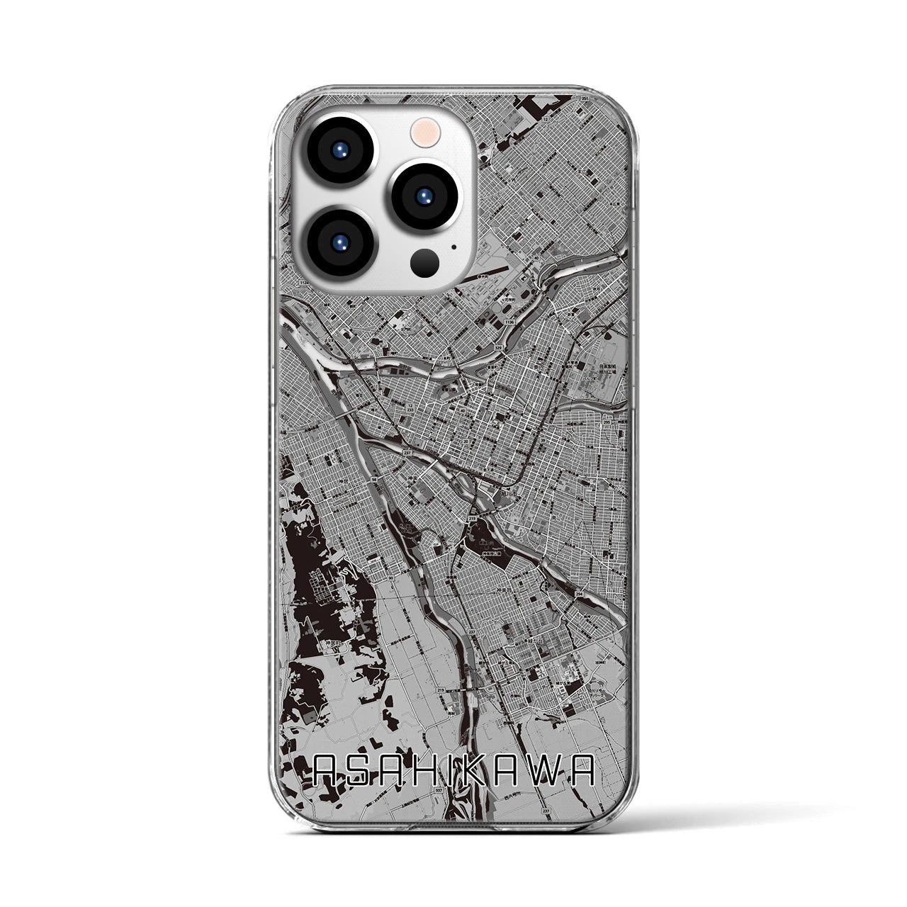 【旭川(北海道)】地図柄iPhoneケース(クリアタイプ)