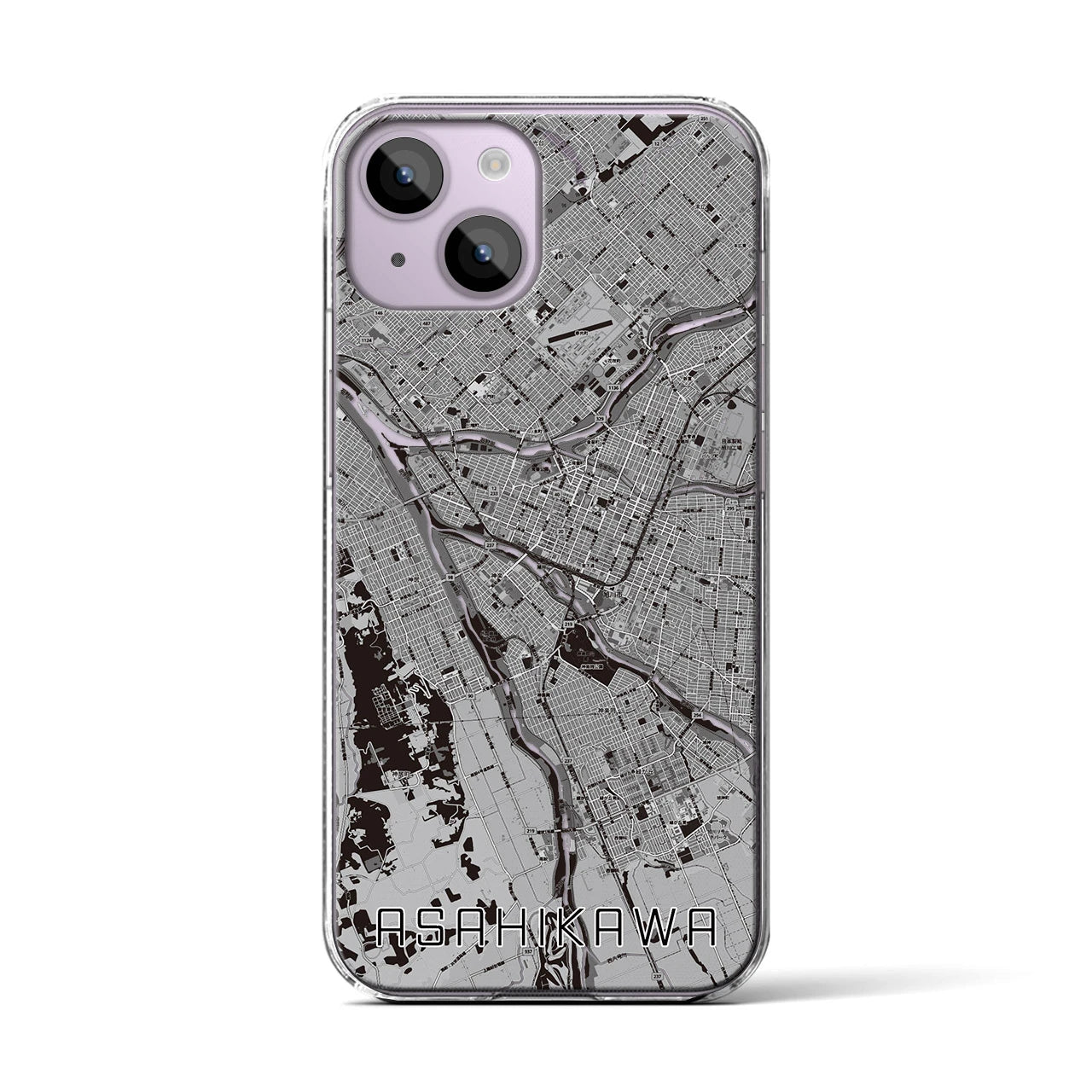 【旭川(北海道)】地図柄iPhoneケース(クリアタイプ)