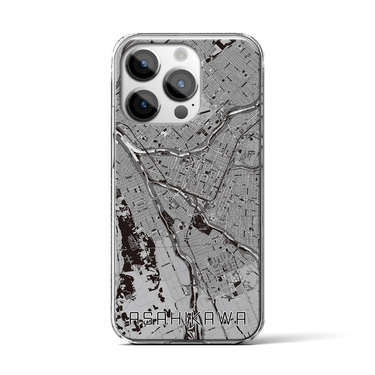 【旭川(北海道)】地図柄iPhoneケース(クリアタイプ)