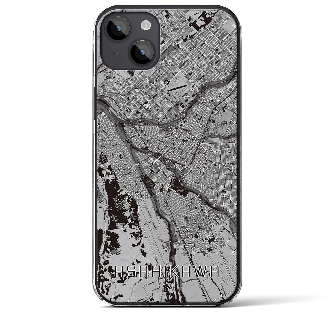 【旭川(北海道)】地図柄iPhoneケース(クリアタイプ)