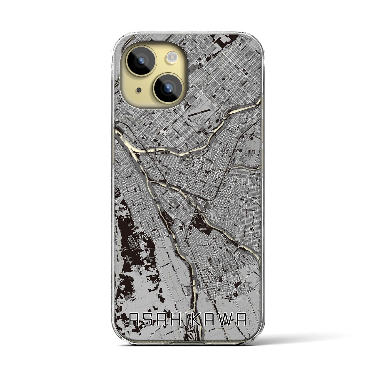 【旭川(北海道)】地図柄iPhoneケース(クリアタイプ)