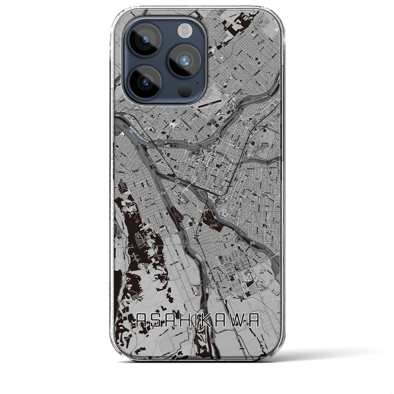 【旭川(北海道)】地図柄iPhoneケース(クリアタイプ)