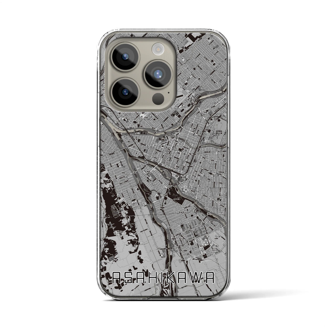 【旭川(北海道)】地図柄iPhoneケース(クリアタイプ)