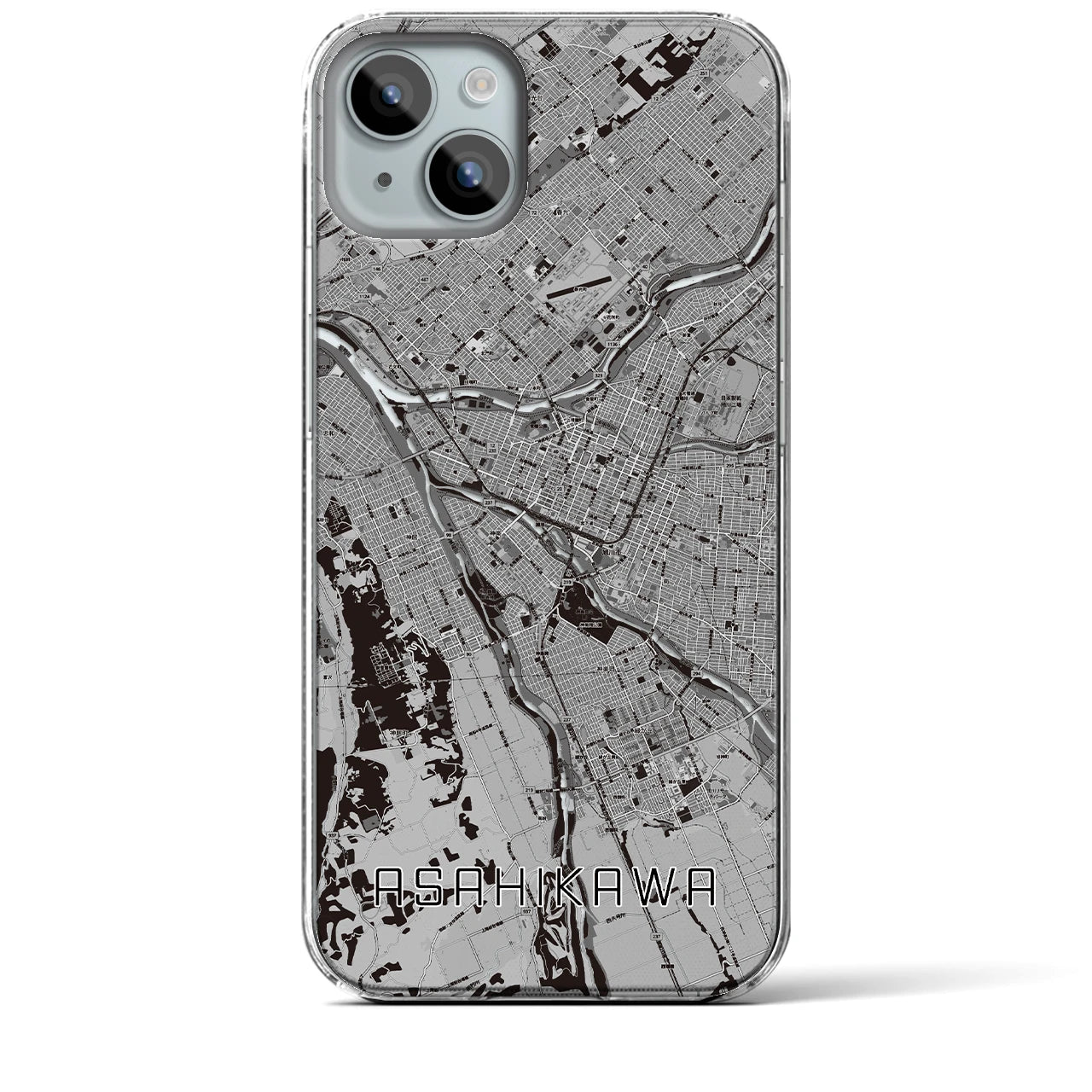 【旭川(北海道)】地図柄iPhoneケース(クリアタイプ)