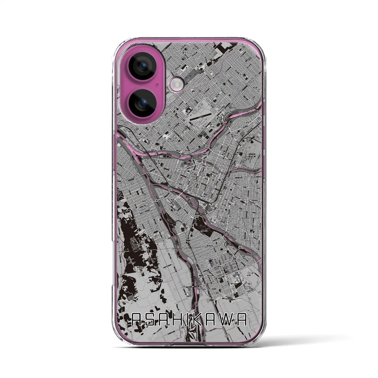 【旭川(北海道)】地図柄iPhoneケース(クリアタイプ)